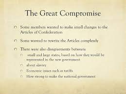 Bellwork 1 29 Compromise A Settlement Or Agreement Reached Between Two Sides Where Each Side Gives Something To The Other Side Journal Describe Ppt Video Online Download