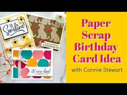 A place where card making youtubers can post links to their videos and viewers can easily scroll to pick videos to watch from a variety of card makers. Paper Scrap Birthday Card Idea Youtube Card Making Birthday Birthday Cards Card Making