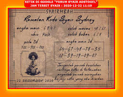 1 New Message Kode Syair Sydney 22 Desember 2020 Forum Syair Togel Hongkong Singapura Sydney