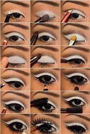 1960s Eye Shadow Weisse Lidschatten Make Up Augen 60er Make Up