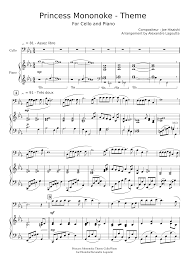Манга основана на событиях одноимённого аниме mononoke hime. Princess Mononoke Theme Cello Piano Sheet Music For Piano Cello Mixed Duet Download And Print In Pdf Or Midi Free Sheet Music For Princess Mononoke Theme By Joe Hisaishi Classical
