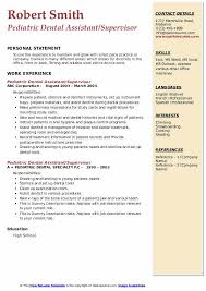 As stated earlier, certification is a prerequisite for a dental assistant. Pediatric Dental Assistant Resume Samples Qwikresume