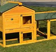 Rabbit Hutch 5ft Long - Smokey Natural Design