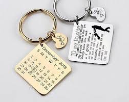 Personalized Calendar Keychain Custom Date Save Key Chain Etsy In 2020 Calendar Keychain Anniversary Keychain Personalised Calendar