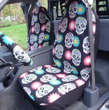 Sugar Skull Seat Steering Wheel Covers Steering Wheel Cover Wheel Cover Sugar Skull