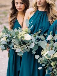 Jade Bridesmaid Dresses With Greenery Bouquets Weddings Bridesmaids Bridal Wedding Teal Wedding Colors Summer Bridesmaid Dresses Wedding Bridesmaid Dresses