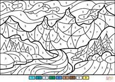 Coloring pages christmas color by number printables for from printable christmas coloring pages for adults. 300 Winter Christmas Color By Number Pages For Adults And Children Ideas Christmas Color By Number Christmas Colors Coloring Pages