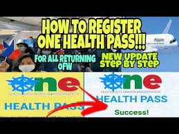 A healthy person can keep earning money so always put your health ahead of your financial needs. New Update How To Register One Health Pass Step By Step For All Returning Ofw Youtube