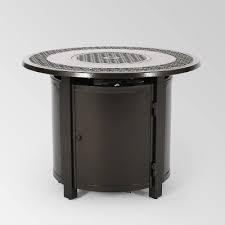 Thaddeus glass cocktail side table. Round Fire Pit Table Target