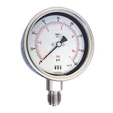 Pressure Gauge 100mm Dial Glycerine Fillable Bottom ...