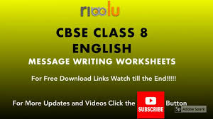 Cbse Class 8 English Message Writing Practice Worksheets Writing Practice Worksheets Writing Practice Practices Worksheets