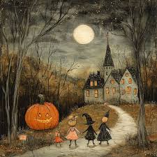 Vintage Kids Trick Or Treat Free Stock Photo - Public Domain Pictures