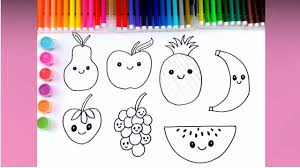 Como Dibujar Frutas Faciles Youtube Colorear frutas es una actividad ideal para ninos, ya que les ensena a recordar los nombres de cada fruta y los colores tipicos de cada una de ellas. como dibujar frutas faciles