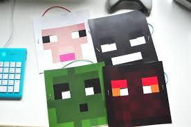 Diy Minecraft Masks Sheep Wither Boss Slime Magma Cube Now In My Etsy Shop Playful Matters Minecraft Party Mask Party Minecraft Mask