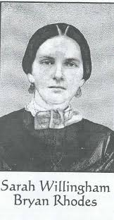 Sarah Jane Willingham Bryan Rhodes (1827-1867)