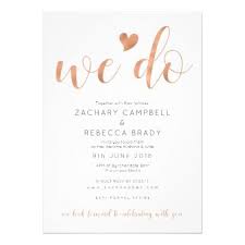 Rose Gold We Do Wedding Invitation Blush Zazzle Com Rose Gold Wedding Invitations Blush Wedding Invitations Wedding Invitation Wording