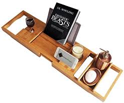 Vintage original chrome plate bath tidy with adjustable handles & 2 soap dishes. Buy Moderntropic Luxury Bamboo Bathtub Tray And Caddy Create Your Own Spa At Home Expandable Non Slip Wooden Bath Tray Securely Holds Drinks Book Tablet Bath Accessories Phone Online At Low Prices