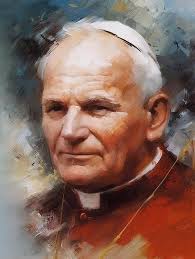 Pope John Paul II Portrait Art Print