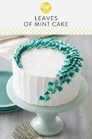Leaves Of Mint Cake Recipe Mint Cake Cake Decorating For Beginners Buttercream Decorating