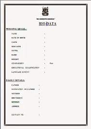 Biodata is an abbreviation for the term biographical data. Resume Sample Biodata