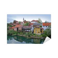Spa, hotel, outdoor, freizeit und fitness. Aufkleber Viev Novo Mesto Am Fluss Von Der Brucke Slowenien Pixers Wir Leben Um Zu Verandern