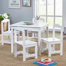 Euler Kids 5 Piece Square Table And Chair Set Kids Table And Chairs Table And Chair Sets Kids Table Chair Set