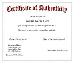 Artwork certificate of authenticity art template. 10 Certificate Of Authenticity Templates Word Excel Pdf Formats