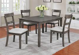 Henderson Grey 5pc Dinette Set Louisville Overstock Warehouse Solid Wood Dining Set Kitchen Dining Sets Dining Furniture Sets
