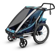 Thule Chariot Cross 2 Bike Trailer For 2 Kids Thule Blue Poseidon