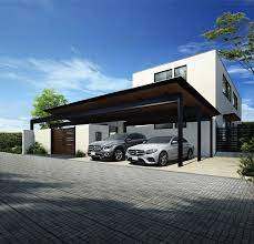 おしゃれで格好良い高級カーポート11選 神奈川の外構 庭工事はデザインアース エクステリア ガーデン 住宅 外観 エクステリア カーポートのデザイン