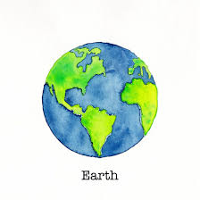 Your preschoolers, kindergartners, 1st graders and 2nd graders will have fun creating this earth day craft and you'll love turning these mobiles into an easy and festive bulletin board display. Tiny Earth Watercolor Painting By Larenaissancegirl Deviantart Com On Deviantart Earth Drawings Watercolor Art Prints Globe Art