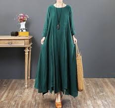 Green Maxi Dress Plus Size Dress Women Dress Floor Length Dress Wedding Dress Prom Dress In 2020 Red Dress Women Evening Dresses Plus Size Cotton Long Dress