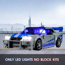Amazon.com: Vaodest LED Light for Lego 76917 Speed Champions Fast & Furious  Nissan Skyline GT-R (R34) Toy Car Set,Design and Configuration Compatible  ...