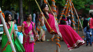 Hariyali teej is celebrated during the monsoon season when there is greenery all around. Jcggy65ij2 Dhm