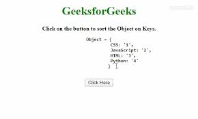 Python programming code to sort string in alphabetical order. How To Sort Order Keys In Javascript Objects Geeksforgeeks