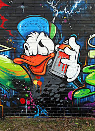 Donald Duck Seni Jalanan Seni Kartun