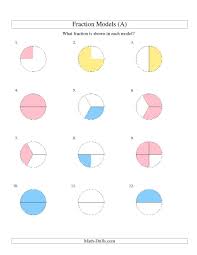 Modeling Fractions With Circles Halves Thirds And Quarters A Fractions Worksheet Fractions Worksheets Fractions Math Fractions