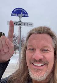First time visiting my childhood street that was named after me in  Winnipeg! #wrestling #wrestlingcommunity #wrestlingfans #chrisjericho