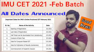 Imu cet is conducted for admission to the various ug and pg courses at the indian maritime university and its affiliated colleges every year. Feb Batch Imu Cet 2021 Registration Date Exam Date Result Date Class Start Date Youtube