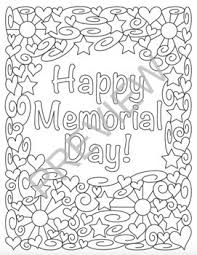 The last monday in may is memorial day, which honors american military personnel who have died in various wars. Memorial Day Coloring Pages By Color With Kona Tpt