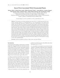 Insect pests that feed on the cambium and inner bark of a tree, disrupting the transport of water and nutrients. Pdf Insect Pests Associated With Ornamental Plants