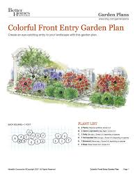 Bhg Colorful Front Entry Garden Plan Flower Garden Plans Garden Planning Front Yard Garden