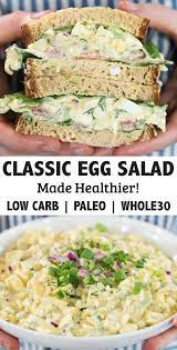 Egg Salad Recipe Made Healthier Healthy Lunch Recipe Feelin Fabulous With Kayla Recipe Healthy Sandwich Recipes Healthy Lunch Clean Eating Recipes