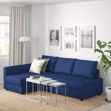 Friheten Eckbettsofa Mit Bettkasten Skiftebo Blau Ikea Osterreich Bettsofa Ikea Bett Sofa