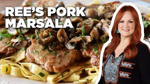 With the oil and butter sizzling over high heat, sear all sides of the loin, using. Ree Drummond S Pork Marsala With Mushrooms The Pioneer Woman Food Network Youtube