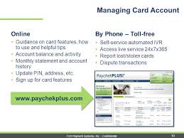 The service is free but standard text messaging and data fees may apply save for the future Paychekplus Elite Visa Payroll Card Training Epay Enrollment Ppt Video Online Download