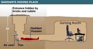 In june 2021, the illustration went viral following a tweet comparing it to a rented apartment, with humorous edits of the image following in late june 2021. Saddam Hussein S Hiding Place Know Your Meme