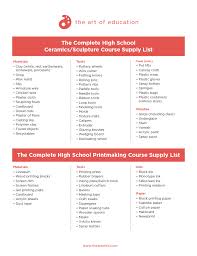 Use bins for storing larger craft supplies. A Complete List Of Supplies For Your New Art Room The Art Of Education University