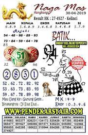 Syair Togel Hongkong Hari Ini 30 April 2019