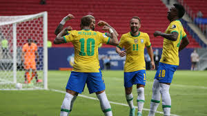 Gabriel barbosa of brazil celebrates after scoring a goal with his teammate neymar jr. Rcfhg285fiaq M